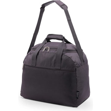 Aerolite (45x36x20cm) New and Improved 2021 easyJet Maximum Size Holdall Cabin Luggage Under Seat Flight Bag, Black - Packed Direct UK